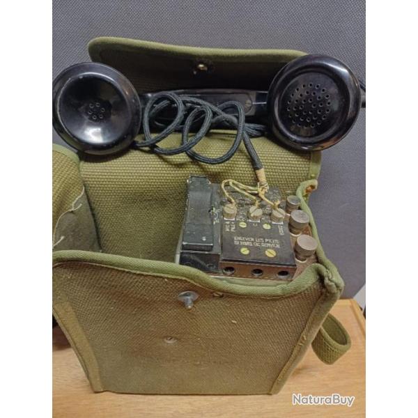 Tlphone militaire de campagne US EE8 post 1945 reconditionn France