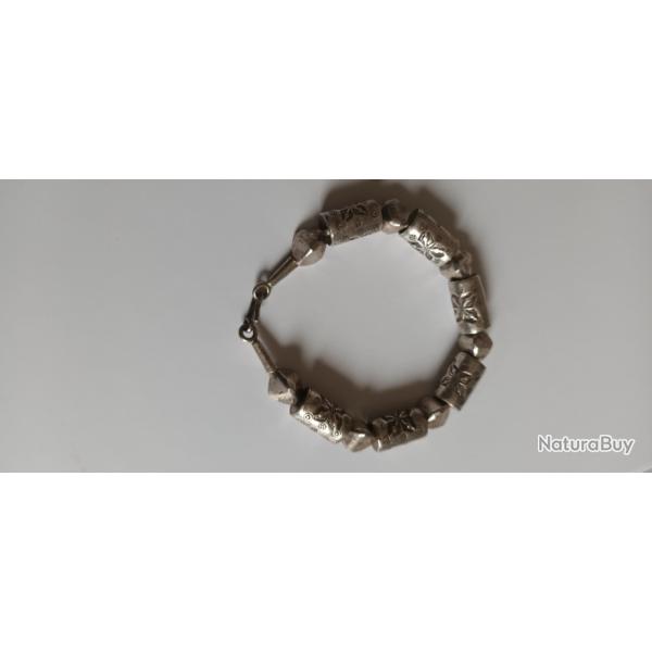 SUPERBE BRACELET ARGENT MASSIF ARTISANAT SCANDINAVE