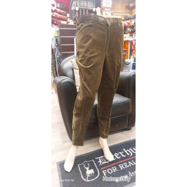 pantalon velour  demi-saumur