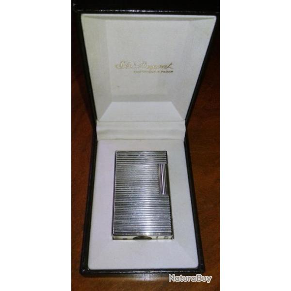 Briquet St Dupont, argent, vintage 1987, en trs bon tat, pour homme