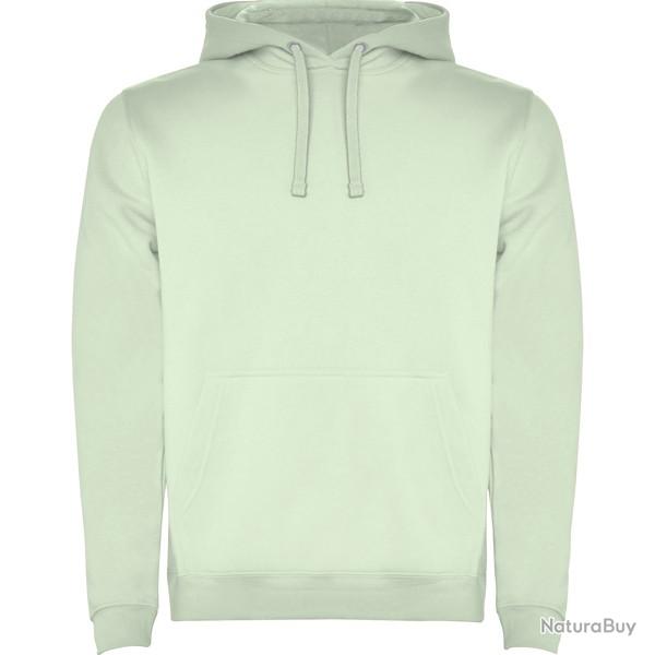 SWEAT A CAPUCHE VERT PALE