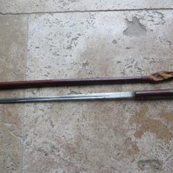 rare cravache épée lame 50 cm