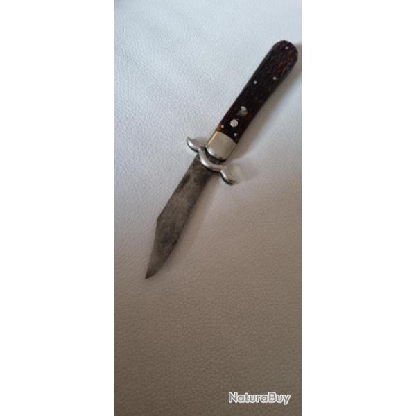 Couteau ancien automatique Presto Schrade Annes 30/40 en trs bon tat