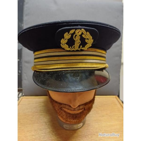 Superbe casquette militaire de Mdecin en Chef SSA - tat neuf - taille 57 1/2