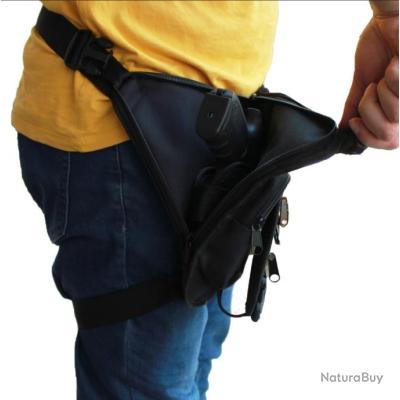 Sac De Portage à La Cuisse Pour Walther PPK/S - Holster Dissimulé EDC Multifonction Noir En Nylon