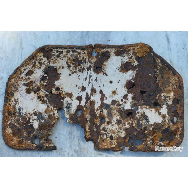 ARME ALLEMANDE - Plaque de moto allemande provenance Normandie 1944 GUI25PLA001
