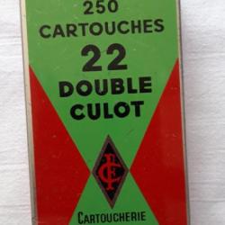 BOITE 250 CARTOUCHES CALIBRE 22 DOUBLE CULOT