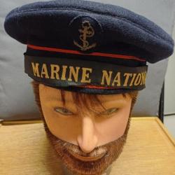 Ancien bachi militaire de la Marine Nationale de 1973 - taille 55