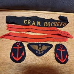 Lot Marine Nationale - galons - insignes - bandeau de bachi