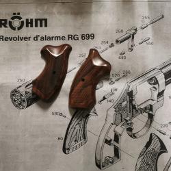 Plaquettes pour revolver alarme RG699 ROHm