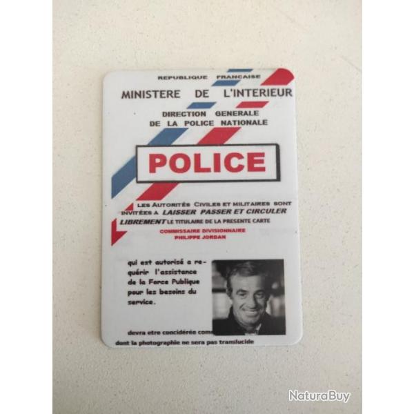 Carte id police collection cinma le marginal