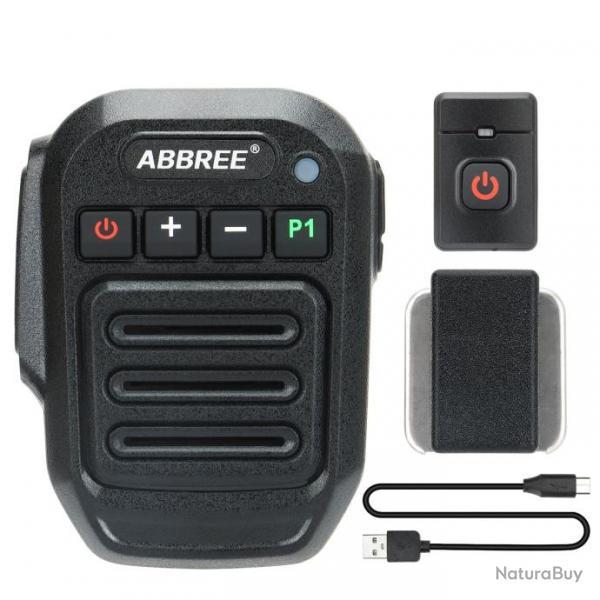 ABBREE Microphone Haut-Parleur Bluetooth - Noir