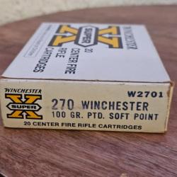 Balles Winchester calibre 270 Winchester 100gr