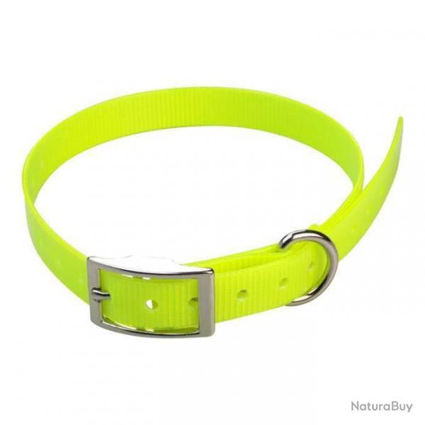 Collier rechange GARMIN MINI 19 mm x 60 cm x 2 mm  jaune fluo avec gravure 1 tel