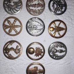 Lot d'insignes de Béret Français qté 10