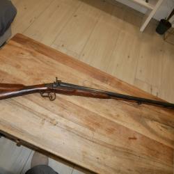 Fusil de chasse à percussion cal 16 complet avec sa baguette