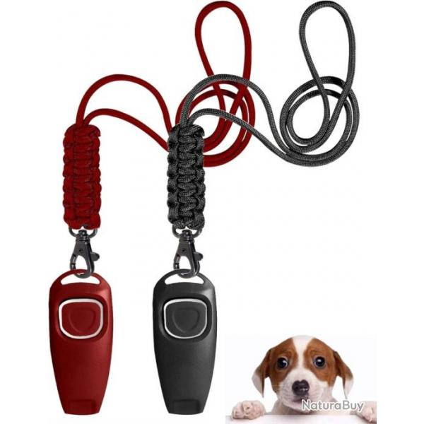 Sifflet Chien Rappel-Haute Frquence Professionnel Dressage Obissance Rouge