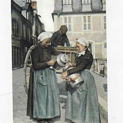 carte postale ancienne d'origine 2 : laitières berrichonnes