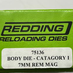 DIE ou jeu d'outils, "REDDING body die", calibre 7RM, #75136, outil recalibreur intégral.