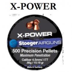 Plombs conique STOEGER x-power cal.4.5 par 500