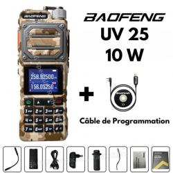 Baofeng Talkie Walkie UV-25 10W Camo TAN - Avec / CHINA / EU