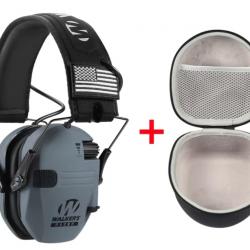 Casque Antibruit Électronique Tactique - Protection Auditive et Performance Optimale Gris