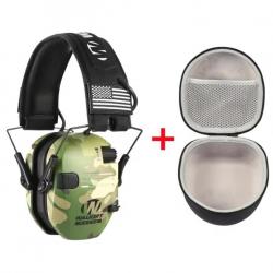 Casque Antibruit Électronique Tactique - Protection Auditive et Performance Optimale Camo