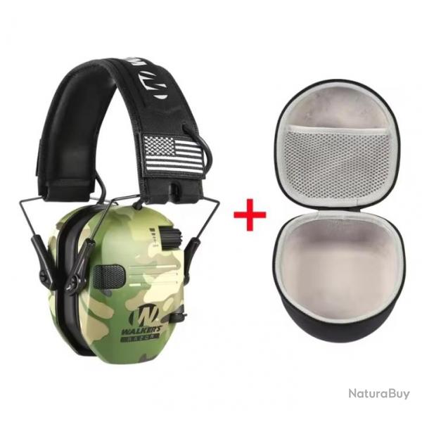 Casque Antibruit lectronique Tactique - Protection Auditive et Performance Optimale Camo