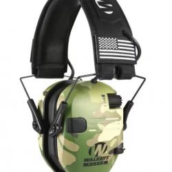 Casque Antibruit Électronique Tactique Protection Auditive Performance Optimale Camo