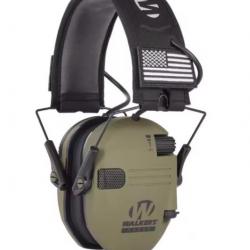 Casque Antibruit Électronique Tactique Protection Auditive Performance Optimale Vert