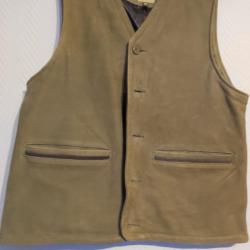 Gilet de chasse en cuir