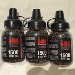 1500 billes BB acier noires 4,5mm Heckler & Koch Umarex