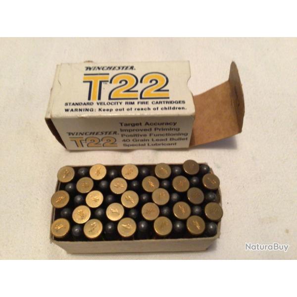 Belle bote de 50 munitions T 22 winchester 22LR