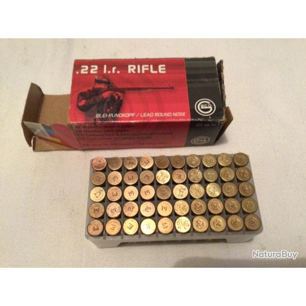 Une bote de 50 munitions 22 LR   GECO