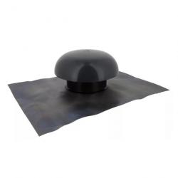 Chapeau ventilation Nicoll CD12 collerette d'étanchéité 45x33mm D125mm gris anthracite sans moustiqu