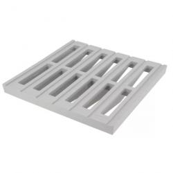 Grille de sol Nicoll GR25 sans cadre 250x250mm gris clair résistant aux UV