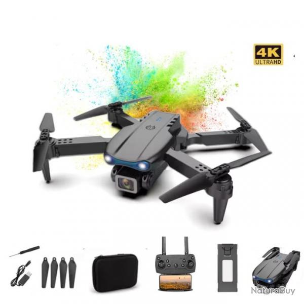 Drone Pliable E99Pro HD 4K - Camra WiFi FPV, Quadricoptre avec vitement d'Obstacles et Photo