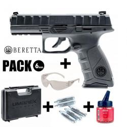 PISTOLET BERETTA APX Noir - Blowback - 6mm BB - CO² Arme en pack prêt à jouer