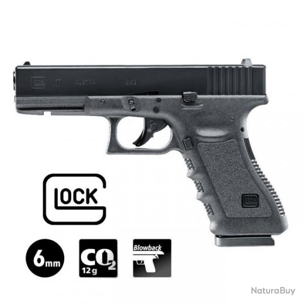 PISTOLET GLOCK 17 Noir - 6 mm BB - CO 2J Arme seule