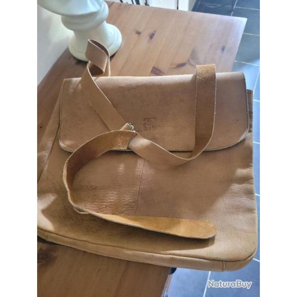 grand sac en cuir vachette belle qualit multi poches