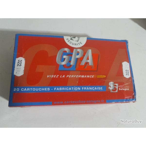 1 boite de 9.3x74 R gpa 238gr 15.5g