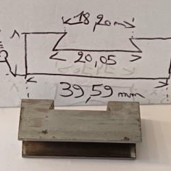 SOCLE BRUT POUR HAUSSE CARABINE PETIT CALIBRE