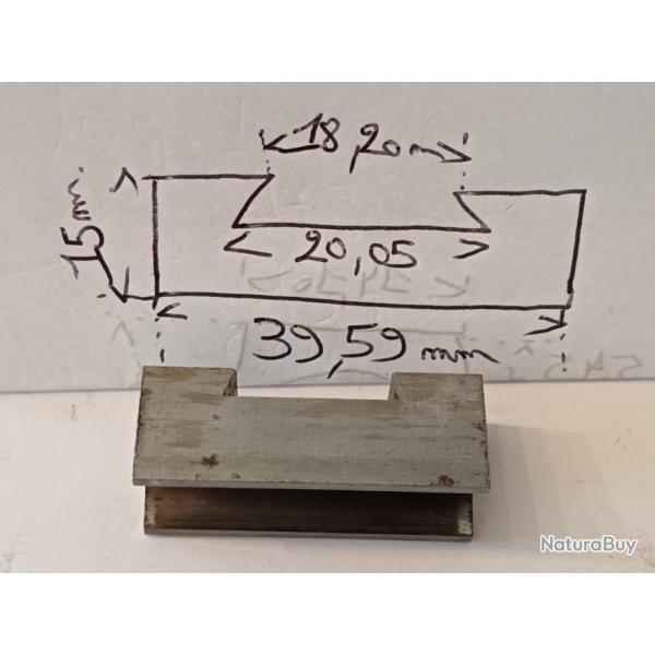 SOCLE BRUT POUR HAUSSE CARABINE PETIT CALIBRE