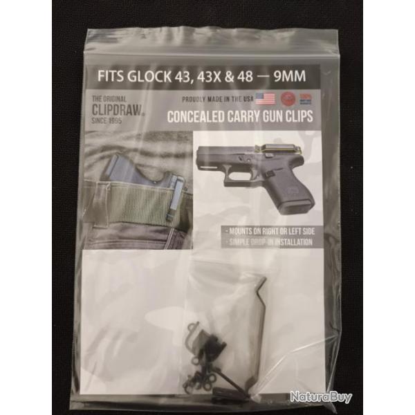 CLIPDRAW POUR GLOCK 43, 43x & 48 - 9mm