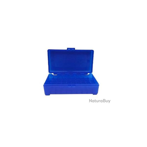 BOITE DE RANGEMENT BLEUE 50 MUNITIONS CAL 9MM