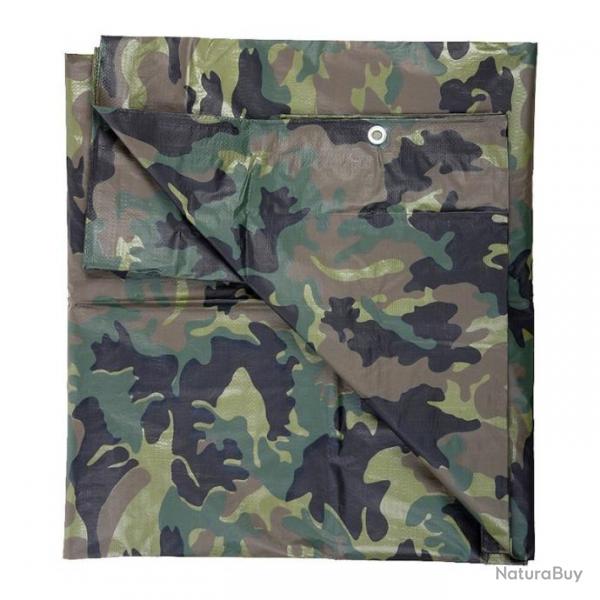 Bche impermable 101 Inc Tarpaulin camouflage 4x5m