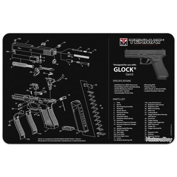 Tapis de dmontage Tekmat pour Glock GEN5