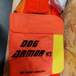 Gilet dog armor orange V3 T45