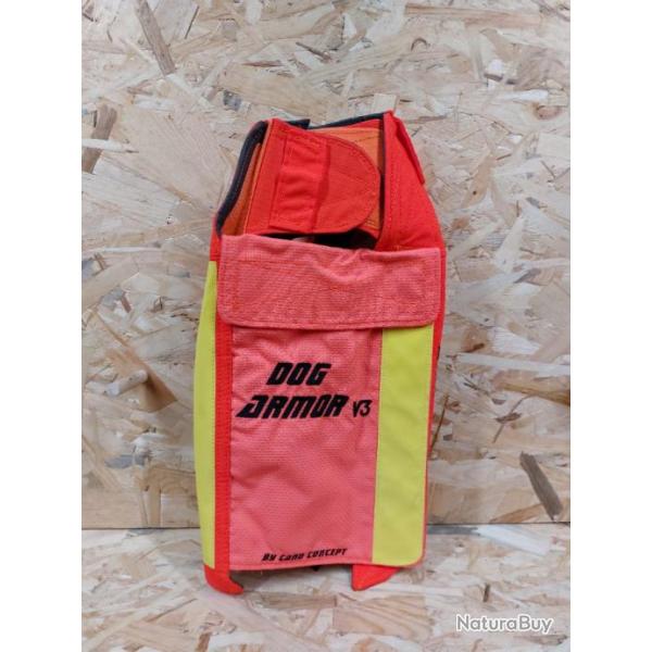 Gilet dog armor orange V3 T60