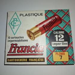 Boite NEUVE de 10 munitions CAL 12/65 FRANCIA